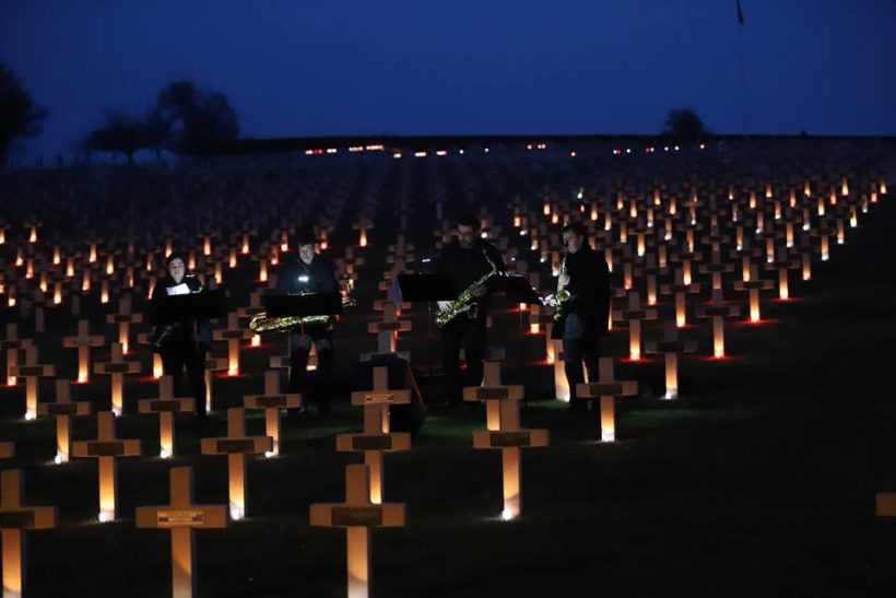 Honorer la mémoire des soldats tombés sur le front du Chemin des Dames lors de l'offensive Nivelle