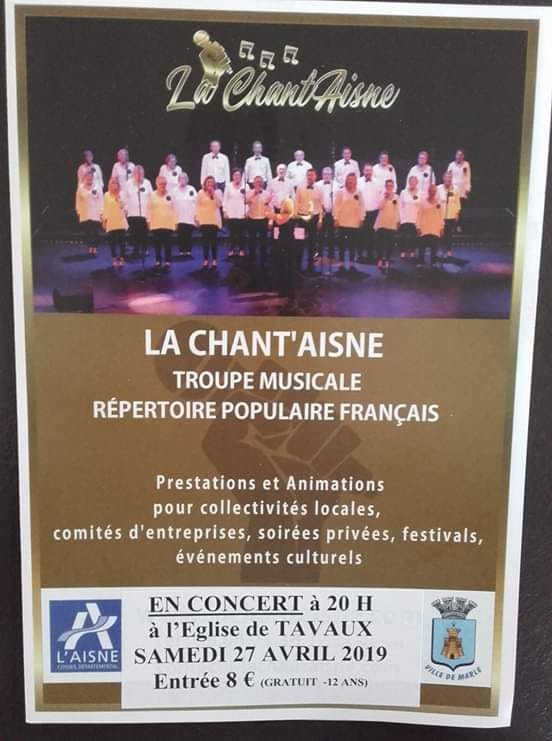 l'église de Tavaux a accueilli la chorale de Marle,La Chantaisne, pour "enchanter" un public venu nombreux